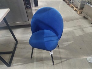 Кресло велюр синее